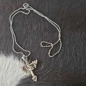 Vintage Anni & Co Sterling Silver "The Aids Cross Of Love"